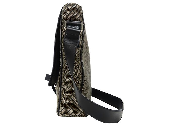 Borsa a Spalla da Uomo Salvatore Ferragamo FB-24 5020 Nero Beige - vista 4