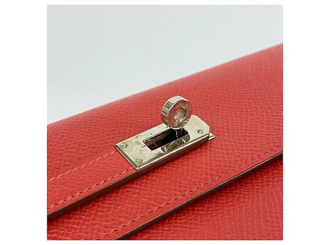 Hermès Hermes Kelly Geldbörse in Rouge Casaque Rot - Ansicht 10