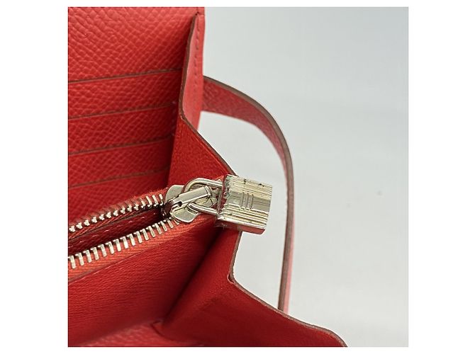 Hermès Hermes Kelly Geldbörse in Rouge Casaque Rot - Ansicht 12