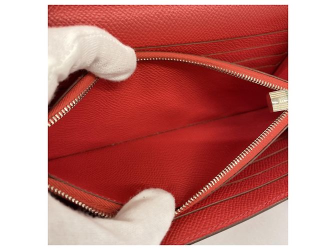 Hermès Hermes Kelly Geldbörse in Rouge Casaque Rot - Ansicht 13