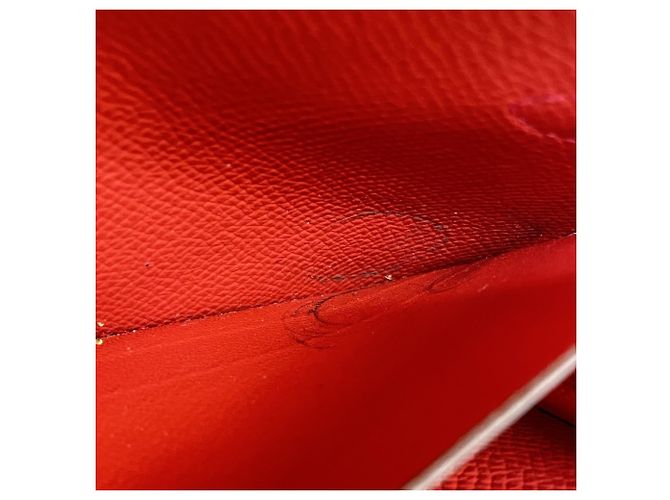 Hermès Hermes Kelly Geldbörse in Rouge Casaque Rot - Ansicht 7