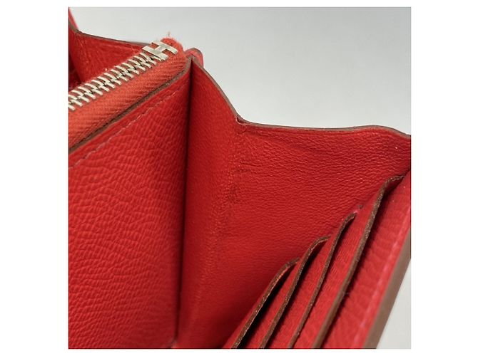 Hermès Hermes Kelly Geldbörse in Rouge Casaque Rot - Ansicht 8
