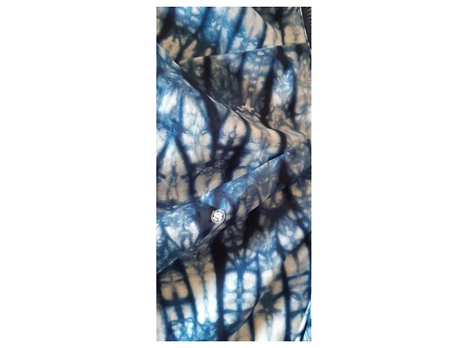 Falda Weekend Max Mara Tie and Dye de algodón azul - vista 4