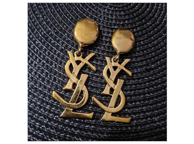 Orecchini Yves Saint Laurent YSL D'oro - vista 3