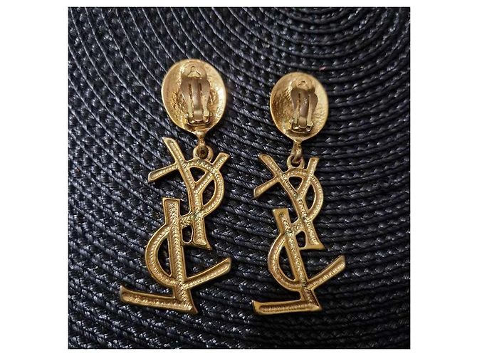 Orecchini Yves Saint Laurent YSL D'oro - vista 4