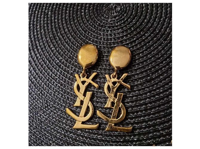 Orecchini Yves Saint Laurent YSL D'oro - vista 5