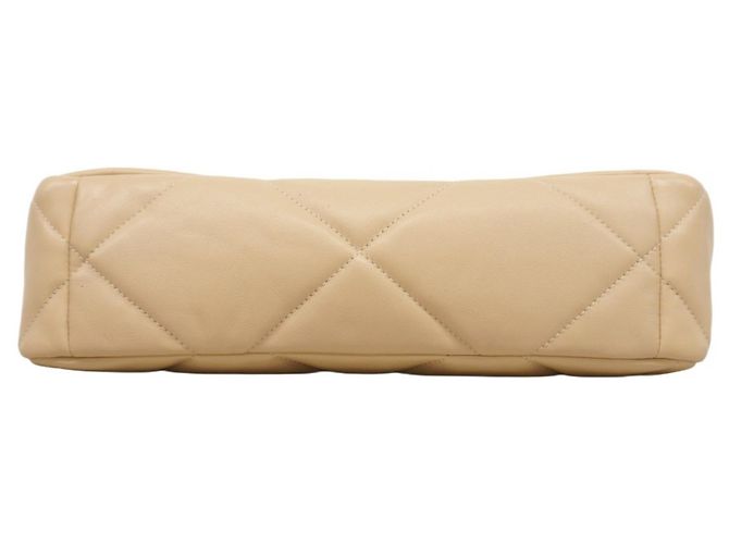 Borsa a spalla in pelle di agnello Chanel 19 con catena Beige - vista 3