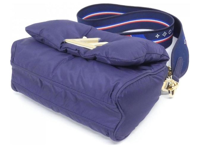 Borsa a Spalla Louis Vuitton Twist MM Blu - vista 3