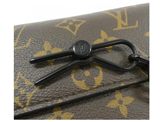 Portafoglio indossabile Louis Vuitton Monogram Macassar Steamer Marrone D'oro - vista 5