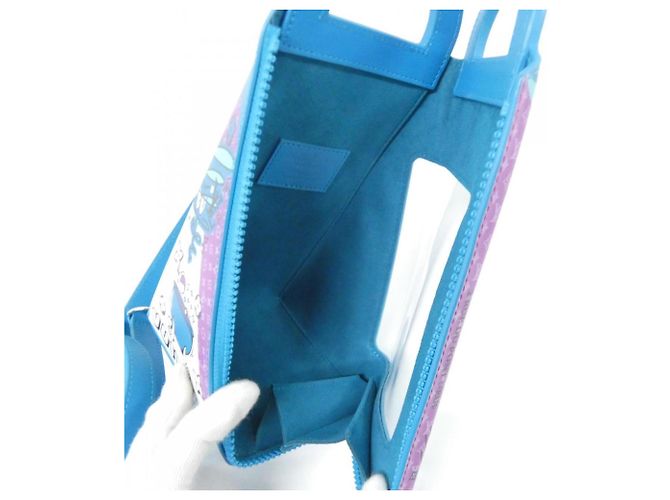 Borsa a Spalla Louis Vuitton Sandwich Box M82029 Blu - vista 9