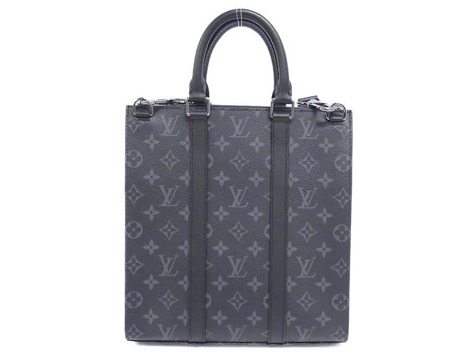 Borsa Cross Sac Plat Monogram Eclipse Louis Vuitton Nero - vista 2
