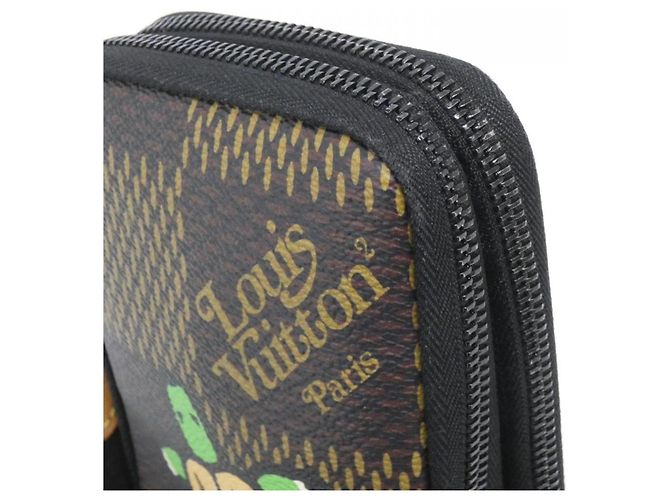 Pochette Doppia per Telefono Damier Gigante Louis Vuitton Marrone Nero - vista 4