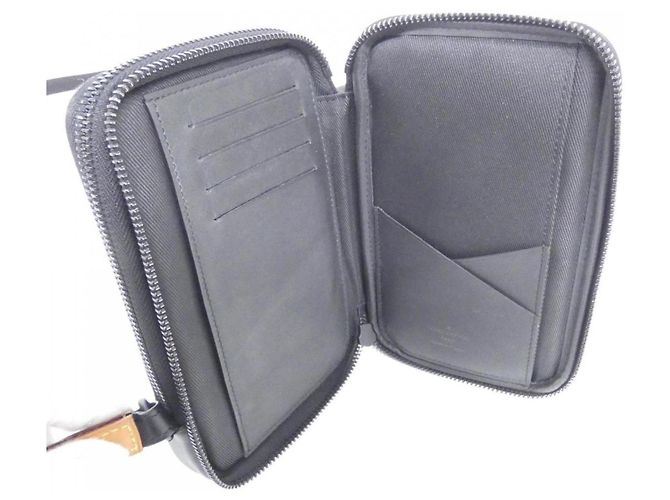 Pochette Doppia per Telefono Damier Gigante Louis Vuitton Marrone Nero - vista 9