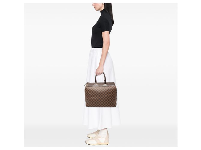 Louis Vuitton Marrone Damier Ebene Greenwich PM - vista 7