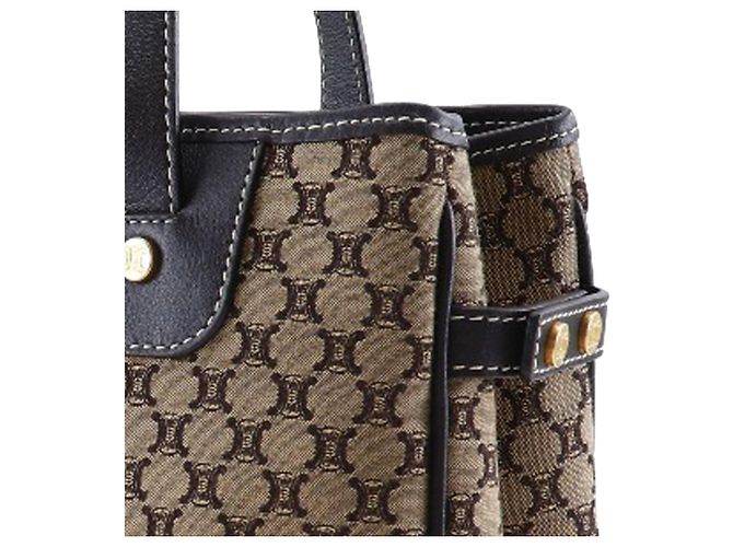 Céline Celine Braune Macadam-beschichtete Canvas-Tasche Beige - Ansicht 7