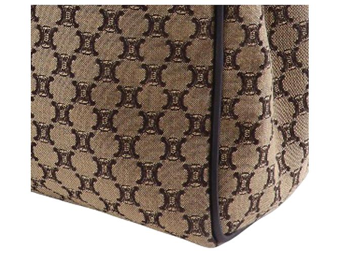 Céline Celine Braune Macadam-beschichtete Canvas-Tasche Beige - Ansicht 9
