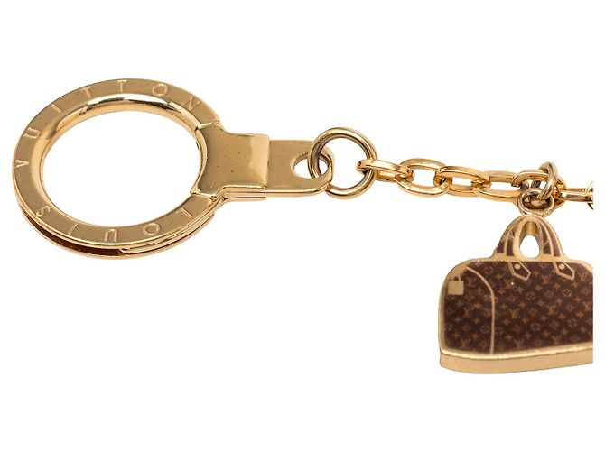 Charm per borsa Monogram Speedy Trio in catena placcato oro Louis Vuitton D'oro - vista 4