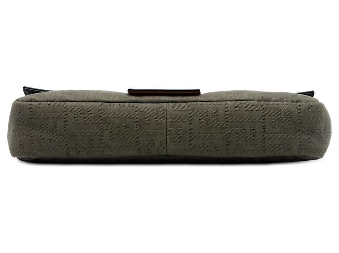 Fendi große Umhängetasche aus braunem Zucca-Canvas und Leder - Ansicht 3