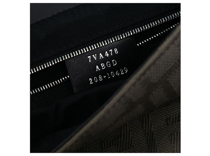 Fendi große Umhängetasche aus braunem Zucca-Canvas und Leder - Ansicht 6
