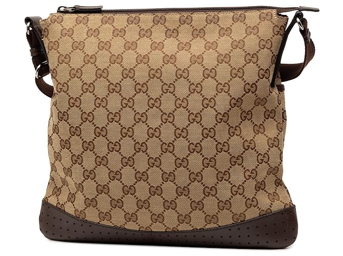 Borsa a tracolla Gucci in tela GG marrone Beige - vista 2