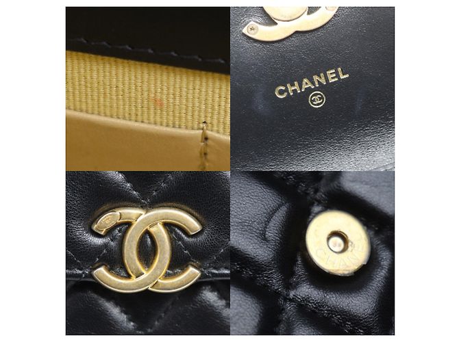 Bolso bandolera para teléfono Chanel Matelassé Negro - vista 6