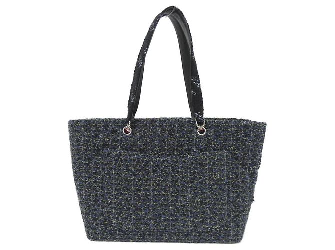 Borsa a Spalla Chanel Cambon Line 25170 Blu navy - vista 2