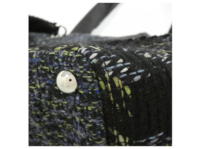 Borsa a Spalla Chanel Cambon Line 25170 Blu navy - vista 3