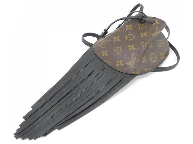 Noe Borsa a Spalla Noé MINI in Monogram con Frange di Louis Vuitton Marrone - vista 3