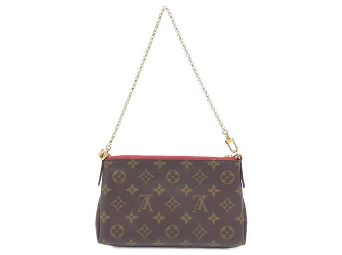 Borsa a Spalla Pallas Monogram di Louis Vuitton Marrone Fuschia - vista 2