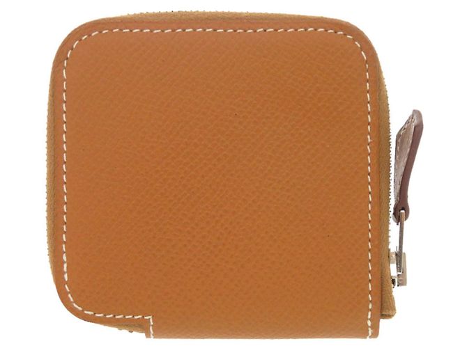 Monedero compacto mini Azap Silkin de Hermès Castaño - vista 2