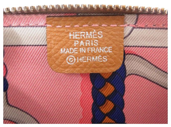Monedero compacto mini Azap Silkin de Hermès Castaño - vista 5