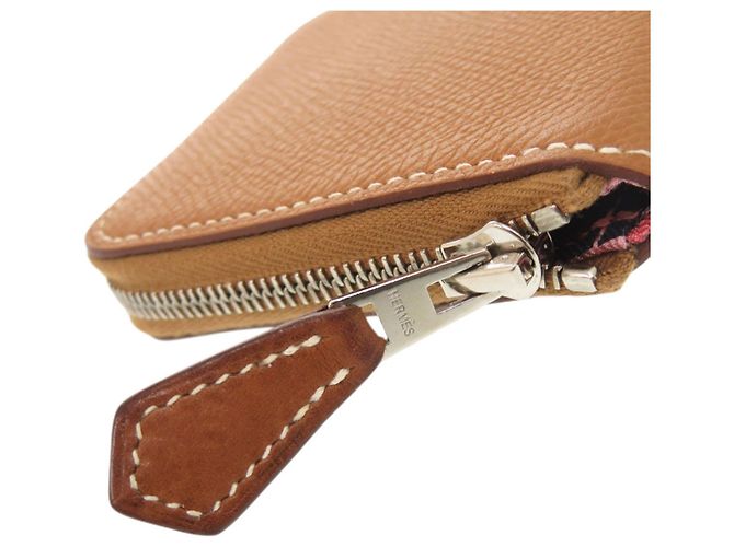 Monedero compacto mini Azap Silkin de Hermès Castaño - vista 8