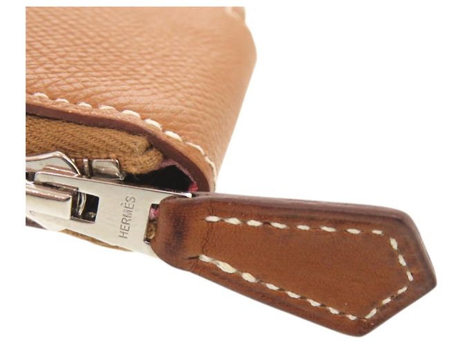 Monedero compacto mini Azap Silkin de Hermès Castaño - vista 9