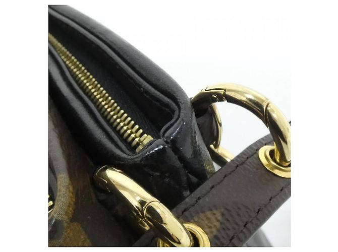 Borsa a Spalla Louis Vuitton Monogram Pochette LV3 M45412 Marrone Nero - vista 4