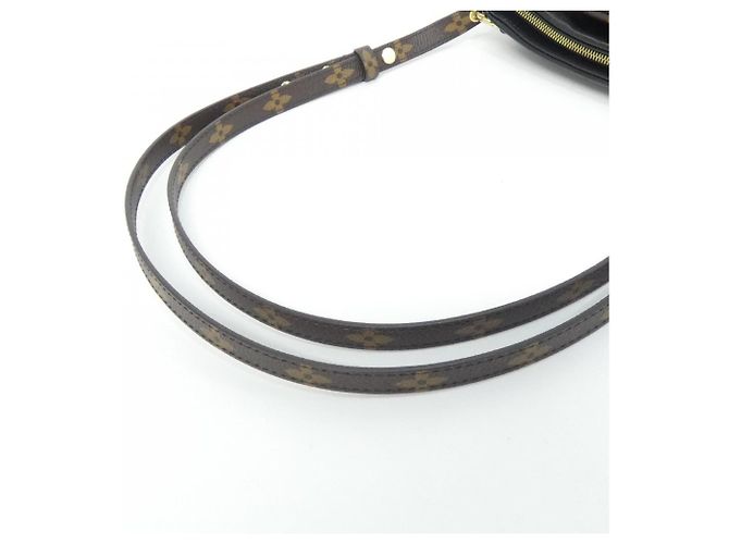 Borsa a Spalla Louis Vuitton Monogram Pochette LV3 M45412 Marrone Nero - vista 6