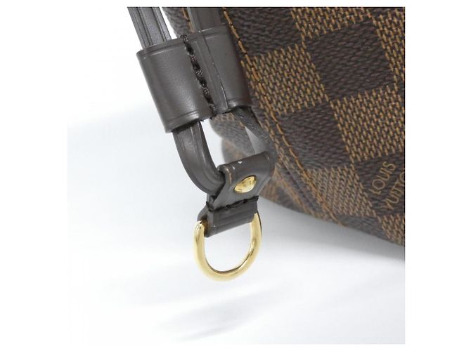 Borsa Louis Vuitton Damier Neverfull PM Marrone - vista 3