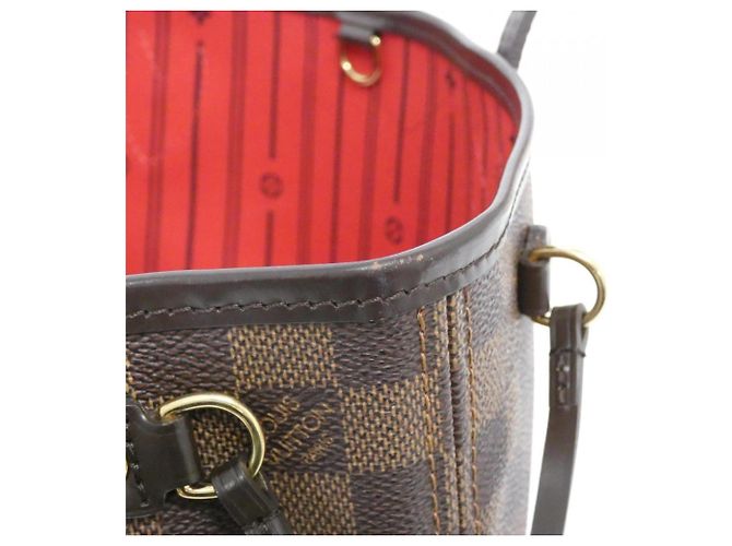 Borsa Louis Vuitton Damier Neverfull PM Marrone - vista 5