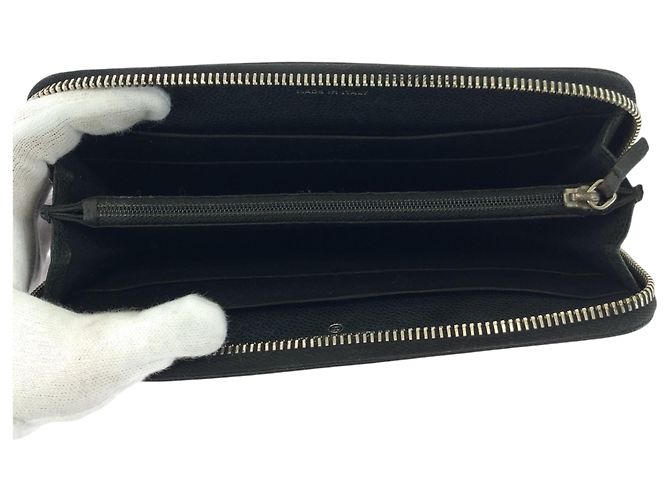Cartera larga de piel de ternera granulada negra Chanel Negro - vista 8