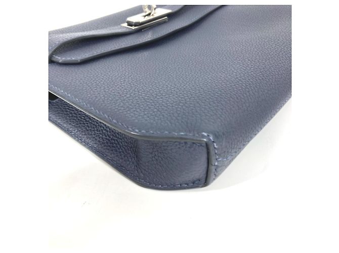 Borsa Clutch Kelly Depeche 25 di Hermès Blu navy - vista 3