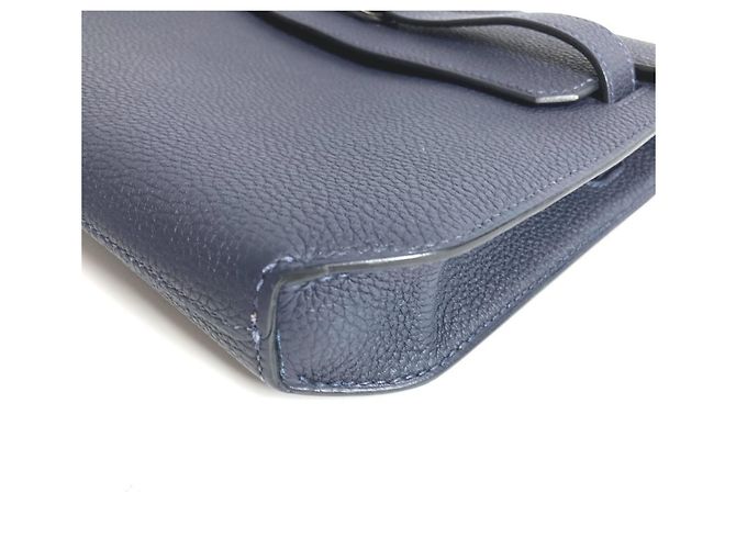 Borsa Clutch Kelly Depeche 25 di Hermès Blu navy - vista 5