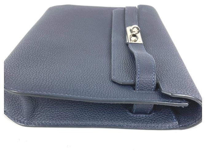 Borsa Clutch Kelly Depeche 25 di Hermès Blu navy - vista 6