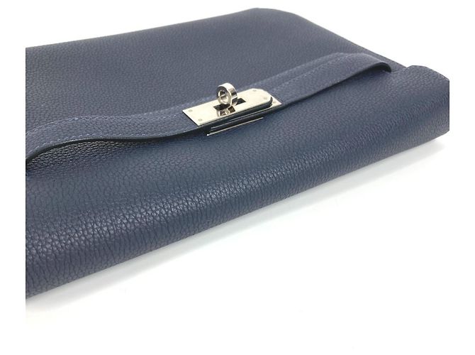 Borsa Clutch Kelly Depeche 25 di Hermès Blu navy - vista 7