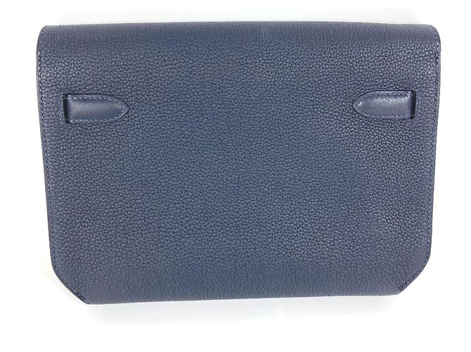 Borsa Clutch Kelly Depeche 25 di Hermès Blu navy - vista 8