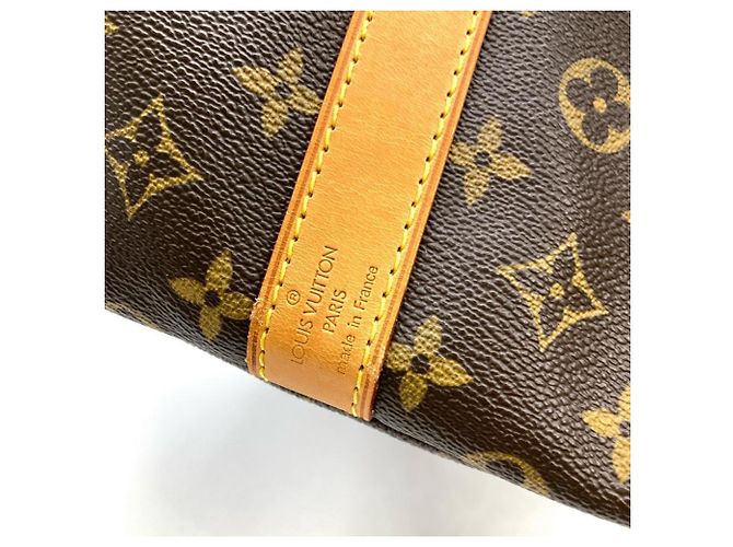 Keepall 55 Boston Tasche aus Monogramm-Canvas und Leder von Louis Vuitton Braun - Ansicht 7