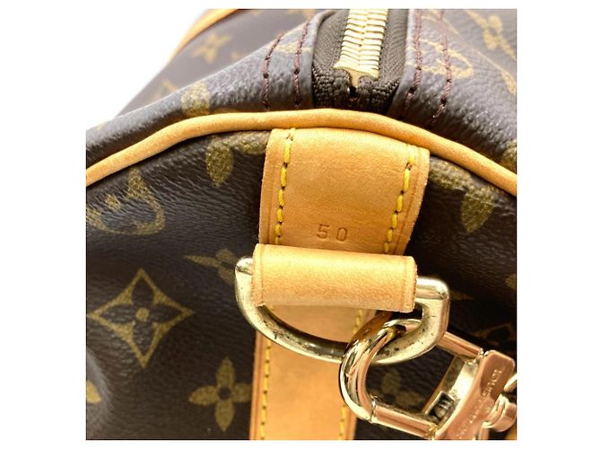 Borsa Boston Keepall 50 Louis Vuitton Marrone - vista 5