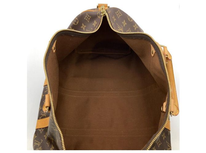 Borsa Boston Keepall 50 Louis Vuitton Marrone - vista 8