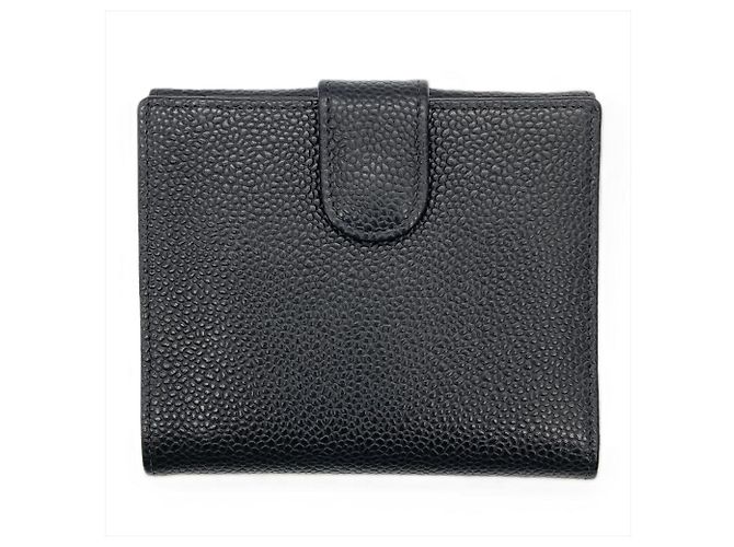 Chanel Coco Mark Double-Hook Bifold Wallet Black - view 3