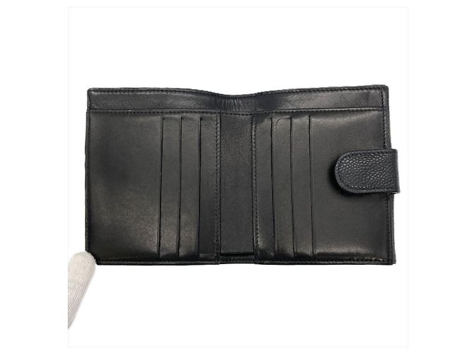 Chanel Coco Mark Double-Hook Bifold Wallet Black - view 6
