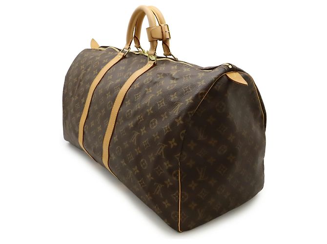Borsa Boston Keepall 55 Monogramma Louis Vuitton Marrone - vista 3