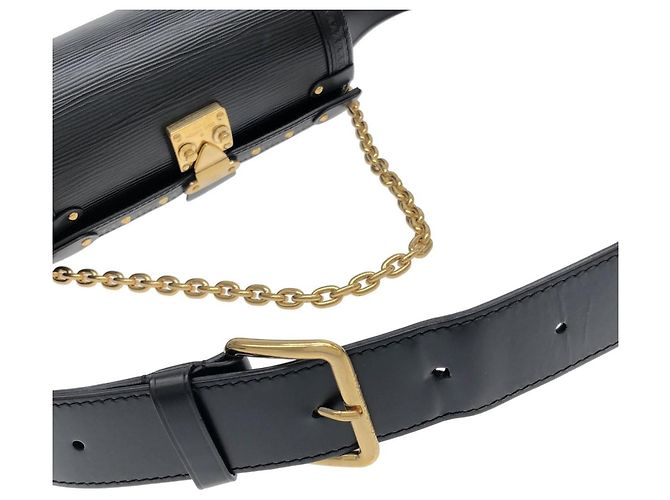 Borsa a Spalla Papillon Trunk Epi Louis Vuitton Nero - vista 6